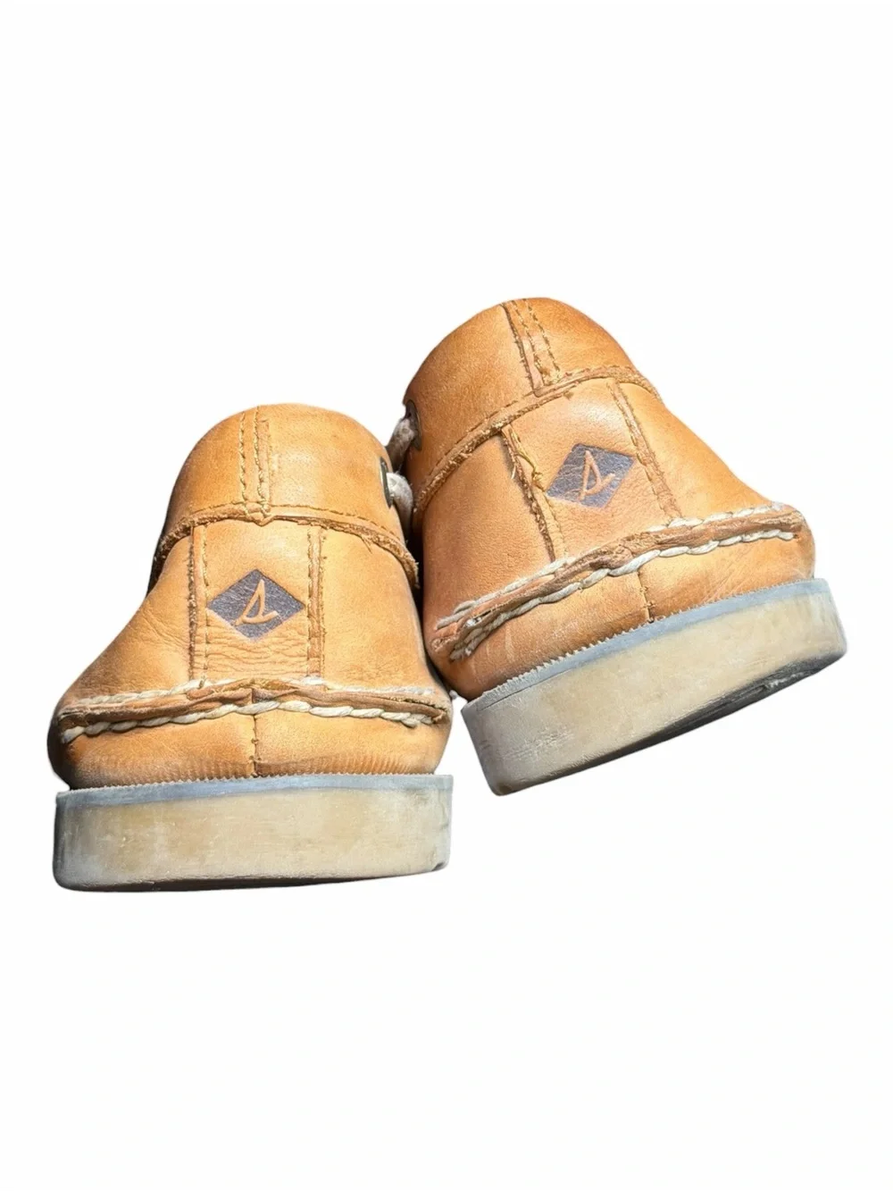 Sperry Top-Sider Men’s 10M Tan Leather Authentic Original Boat Shoes Preppy